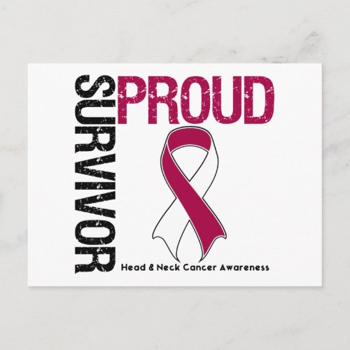 Proud Survivor _ Head  Neck Cancer Postcard