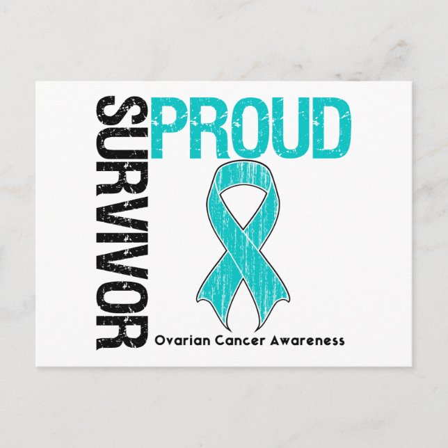 Proud Survivor - Ovarian Cancer Postcard (Front)