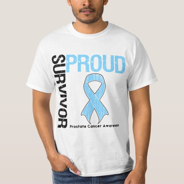 Proud Survivor - Prostate Cancer T-Shirt (Front)