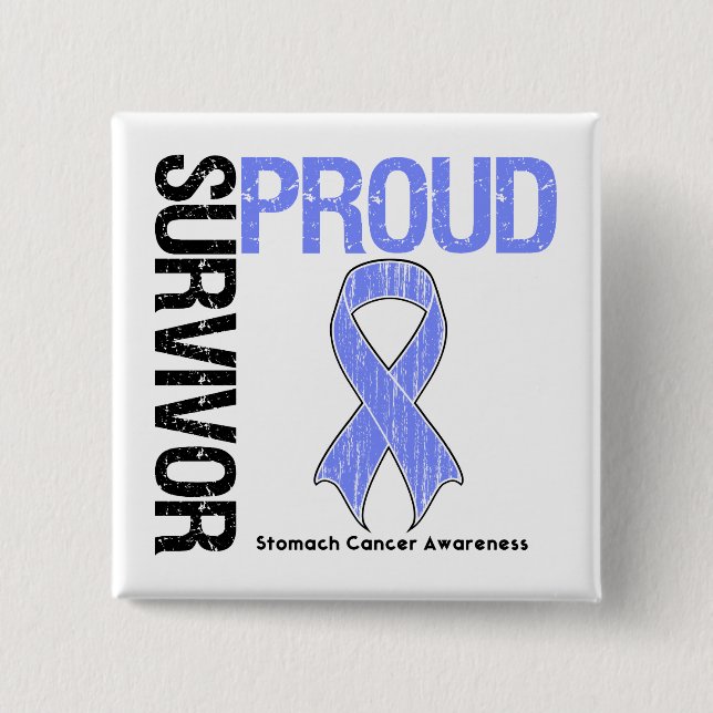 Proud Survivor - Stomach Cancer Button (Front)