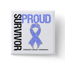 Proud Survivor - Stomach Cancer Button