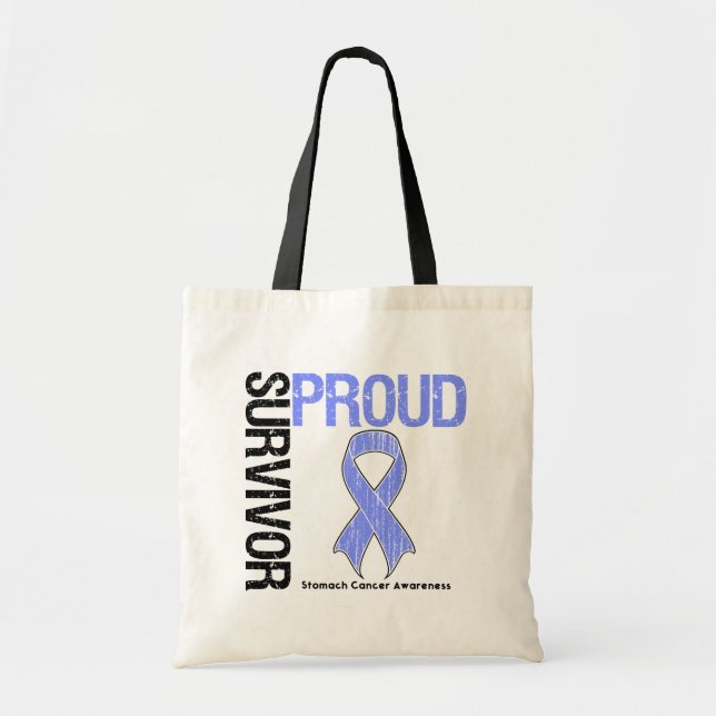 Proud Survivor - Stomach Cancer Tote Bag (Front)