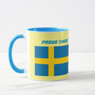 Proud Swede Flag and Crest Mug
