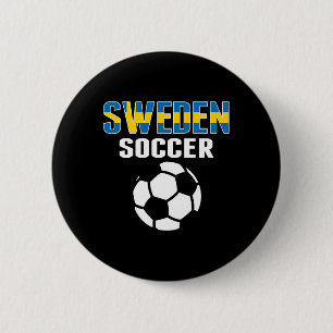 Proud Sweden Soccer Fans Jersey - Support Swedish Button