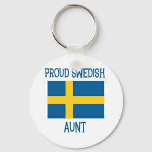 Proud Swedish Aunt Keychain