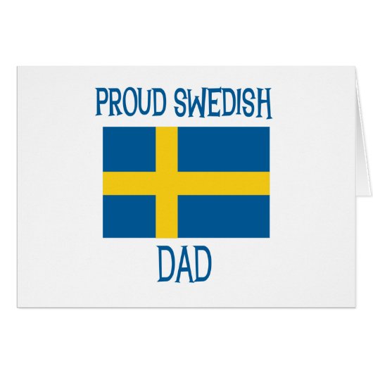Proud Swedish Dad Cards (Front Horizontal)