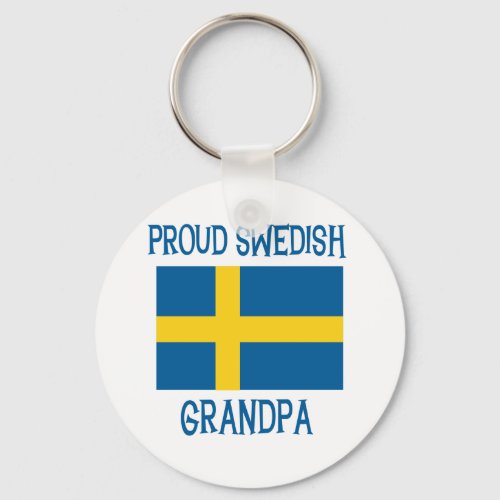 Proud Swedish  Grandpa Keychain