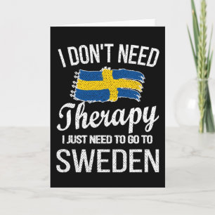 Proud Swedish Heritage Sweden Roots Swedish Flag Card