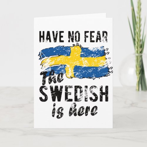 Proud Swedish Heritage Sweden Roots Swedish Flag Card