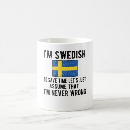 Proud Swedish Heritage Sweden Roots Swedish Flag Coffee Mug