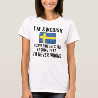Proud Swedish Heritage Sweden Roots Swedish Flag T-Shirt