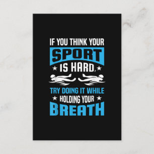 Proud Swimming Lover Quote Gifts Swimmer Saying Enclosure Card