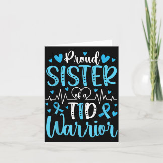 Proud T1d Diabetes Warrior Sister Type 1 Diabetes Card