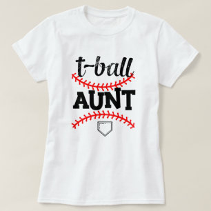 Proud T-Ball Aunt Womens Nephew Baseball Game day T-Shirt