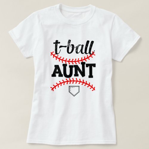 Proud T_Ball Aunt Womens Nephew Baseball Game day T_Shirt