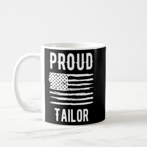 Proud Tailor Profession American Flag Premium  Coffee Mug
