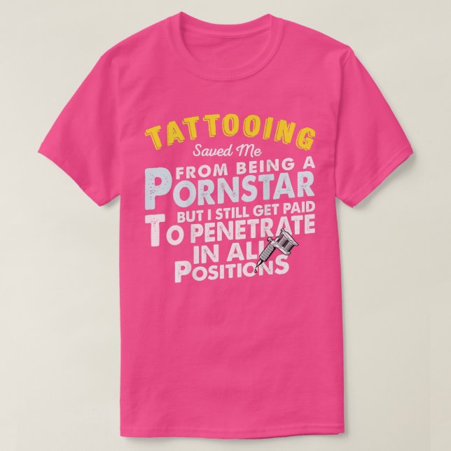Proud Tattoo Artist  Tattooist Funny Saying Tattoo T-Shirt (Design Front)