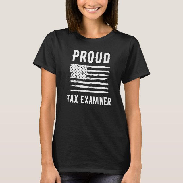 Proud Tax Preparer Profession American Flag Premiu T-Shirt (Front)