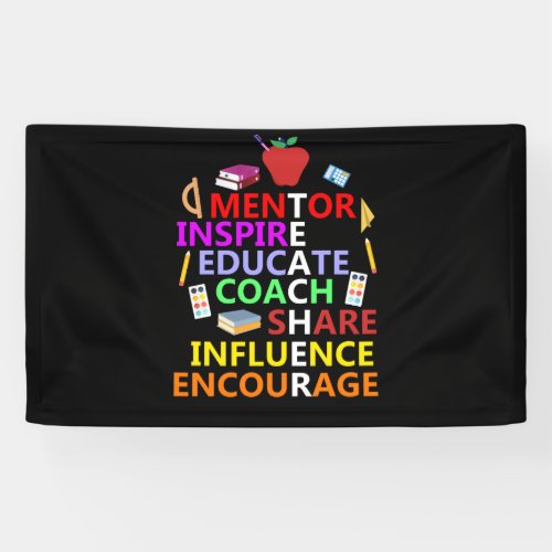 Proud Teacher Apple Appreciation Personalized Banner