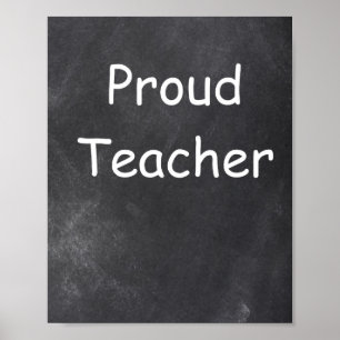 Proud Teacher Chalkboard Design Class Decoration
