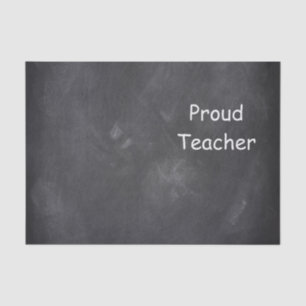 Proud Teacher Chalkboard Design Gift Idea Tissue Paper