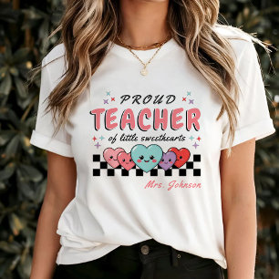 Proud Teacher of Sweethearts Valentine's Day White T-Shirt