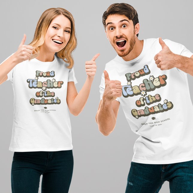 Proud Teacher of the Graduate Retro Unisex T-Shirt (Creator Uploaded)