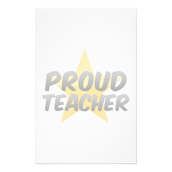 Proud Teacher Stationery Paper