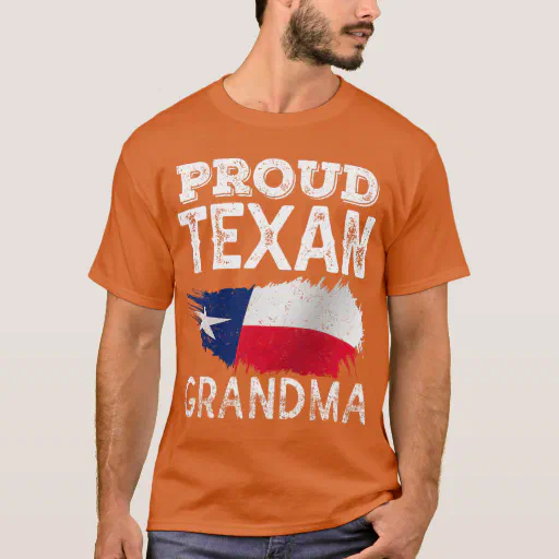 Proud Texan Grandma Patriotic Texas Pride Cute Gra T-Shirt