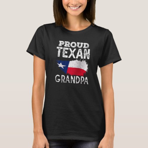 Proud Texan Grandpa Patriotic Pride Texas Cute Gra T_Shirt