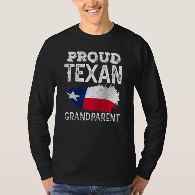 Proud Texan Grandparent Cute Pride Patriotic Texas T-Shirt (Front)
