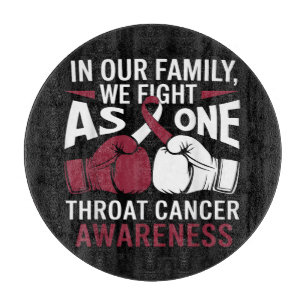 Proud Throat Cancer Survivor Inspirational Cutting Board