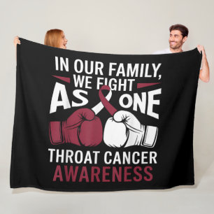 Proud Throat Cancer Survivor Inspirational Fleece Blanket