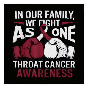 Proud Throat Cancer Survivor Inspirational Poster