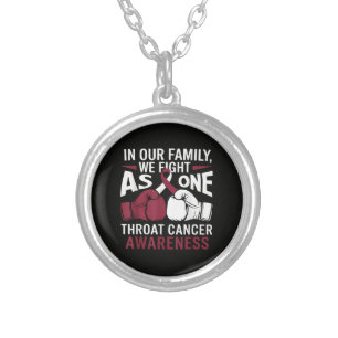 Proud Throat Cancer Survivor Inspirational Silver Plated Necklace