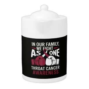 Proud Throat Cancer Survivor Inspirational Teapot