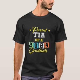 Proud Tia Of A 2024 Graduate Class Of 2024 Senior T-Shirt