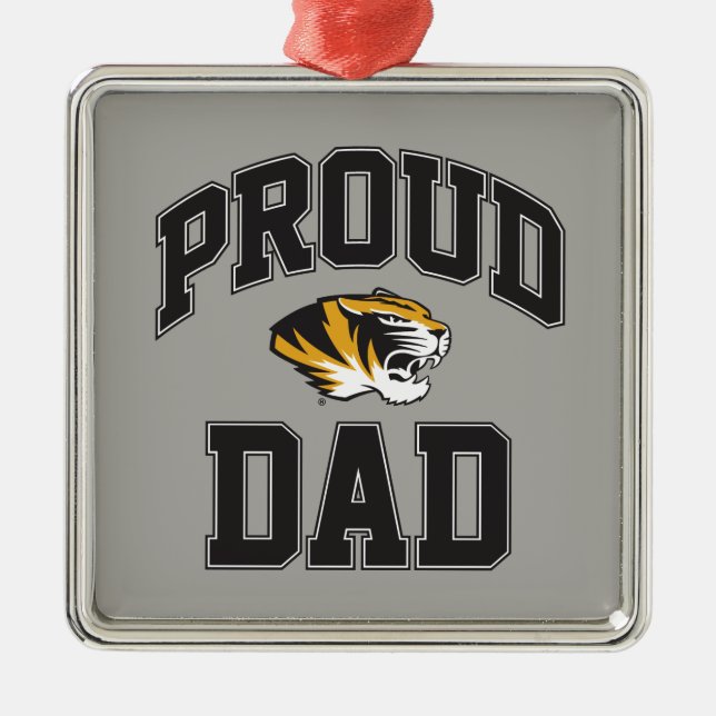 Proud Tiger Dad Metal Ornament (Front)
