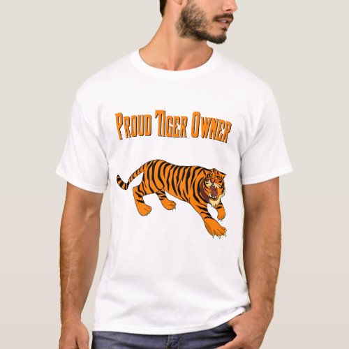 Proud Tiger owner african wild cat vector drawing T_Shirt