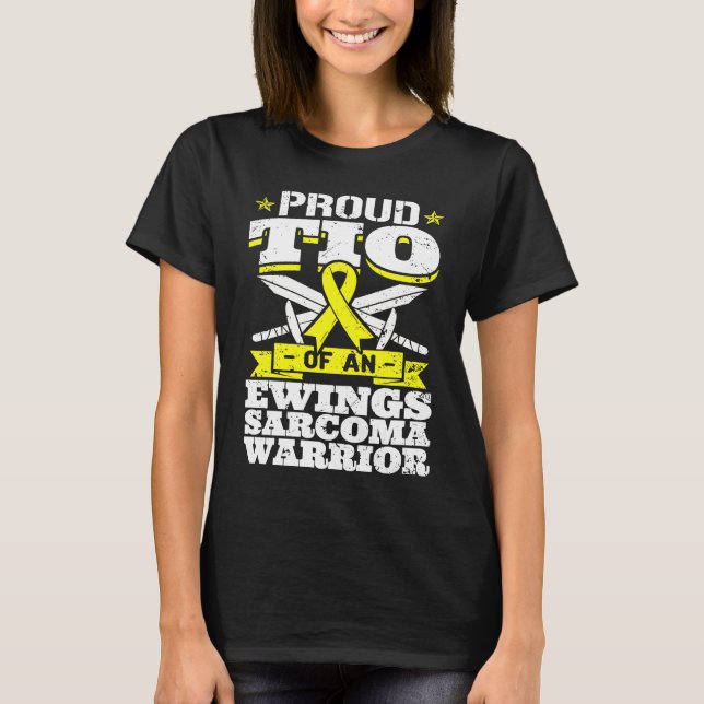 Proud Tio Of An Ewings Sarcoma Warrior Awareness U T-Shirt (Front)