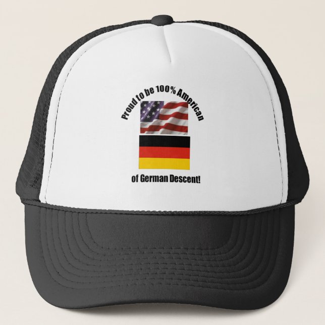 Proud to be 100 % American of German desent cap (Front)