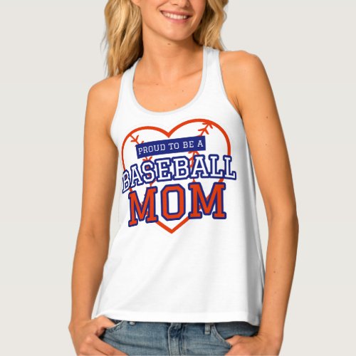 Proud to be a Baseball Mom _ Baseball Tank Top