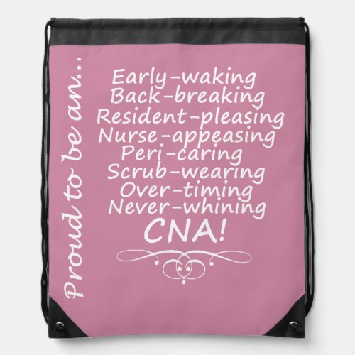 Proud to be a CNA Drawstring Bag