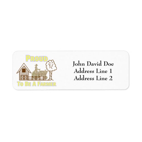 Proud To Be A Farmer Return Address Labels