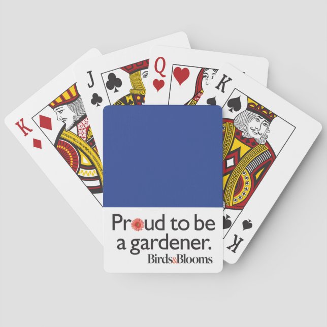 Proud to be a Gardener Poker Cards (Back)