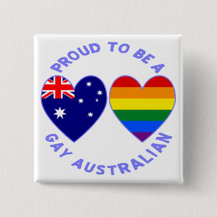 Proud to Be a Gay Australian Button