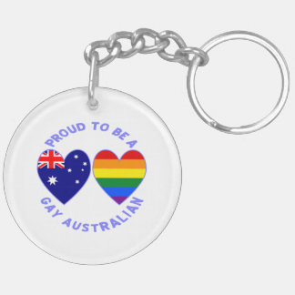Proud to Be a Gay Australian Keychain