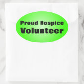 Proud to be a Hospice Volunteer Oval Sticker (Bag)