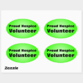 Proud to be a Hospice Volunteer Oval Sticker (Sheet)