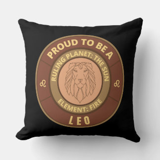 Proud to be a Leo Throw Pillow